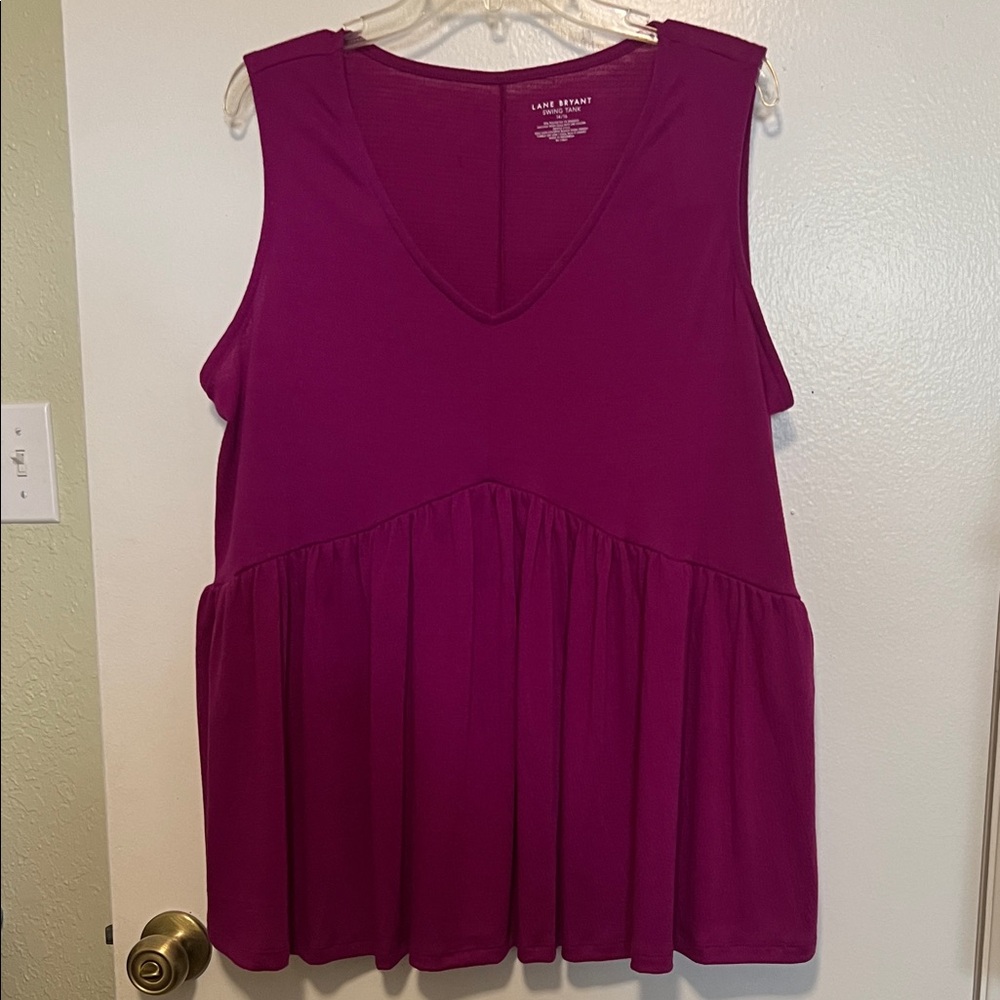 Lane Bryant Magenta Sleeveless Blouse